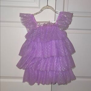 Lola + The Boys Purple Ruffle Dress